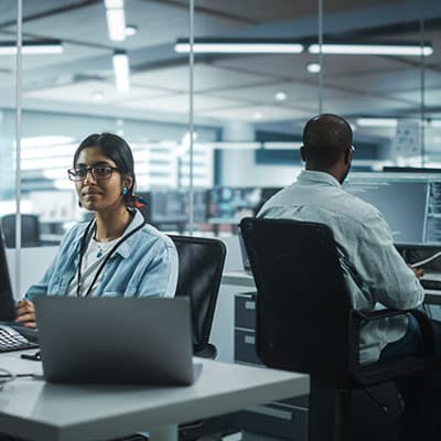 IT consultants working at their desks