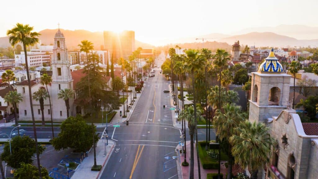 Riverside County at sunset